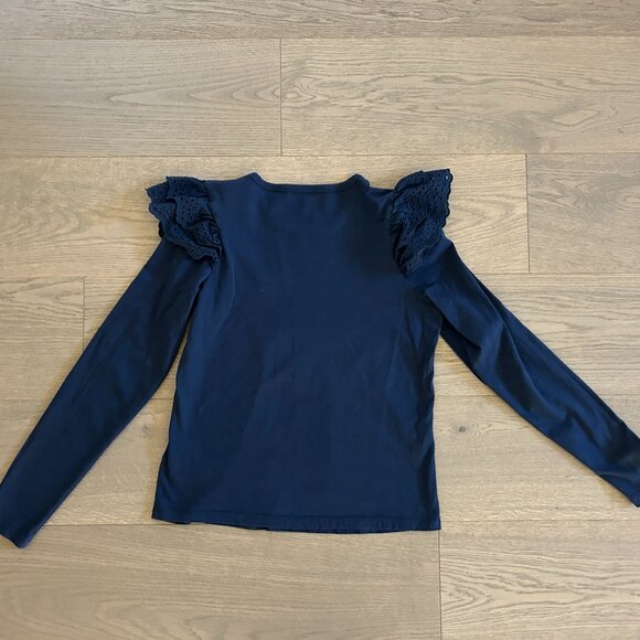 Navy Long Sleeves 100% Cotton Blouse by Joe's Jeans, Size Small - Picture 2 of 4
